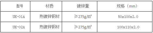 U型卡的規(guī)格 U型卡的規(guī)格